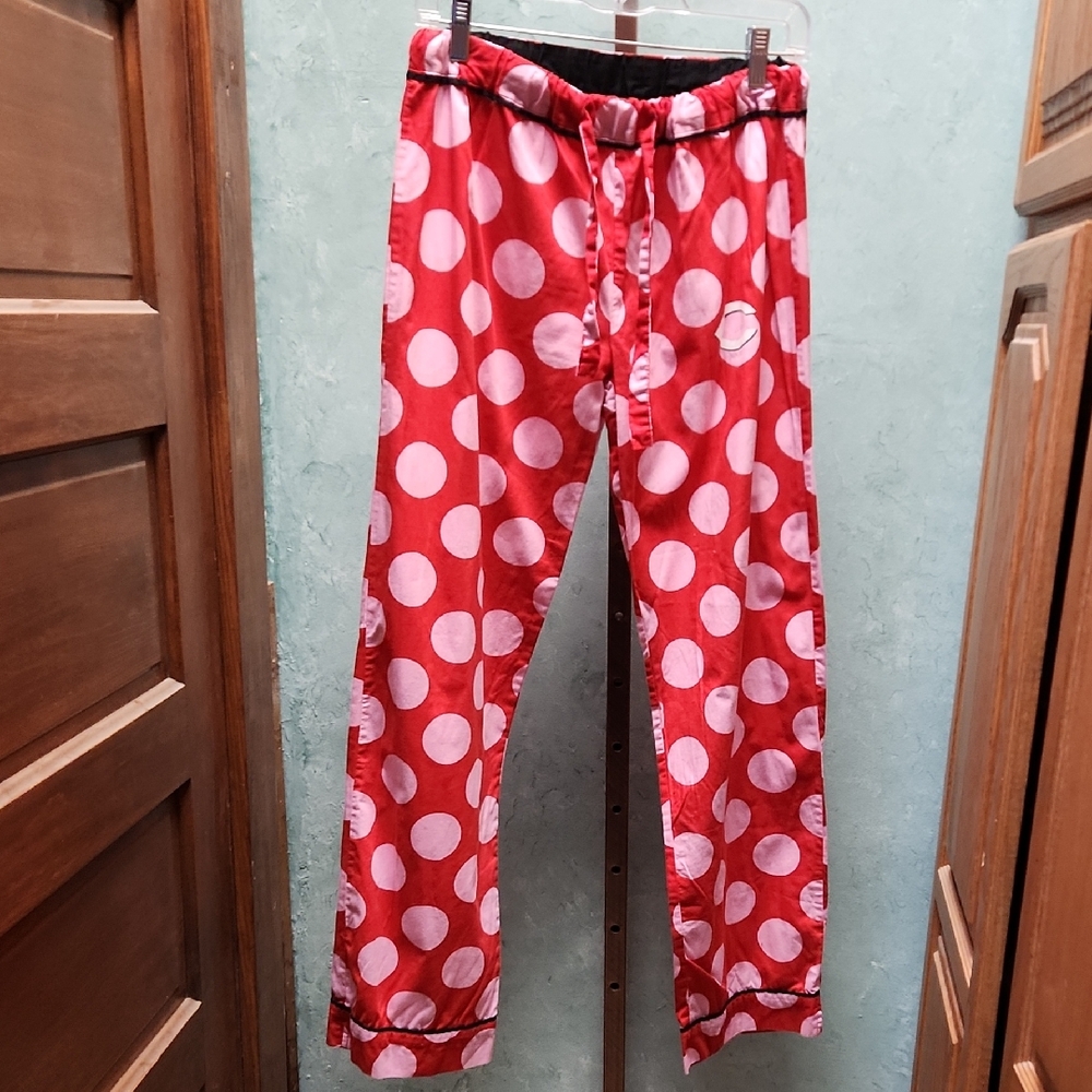 Genuine Merchandise Red Pants with White Polka Dots. Cincinnati REDS